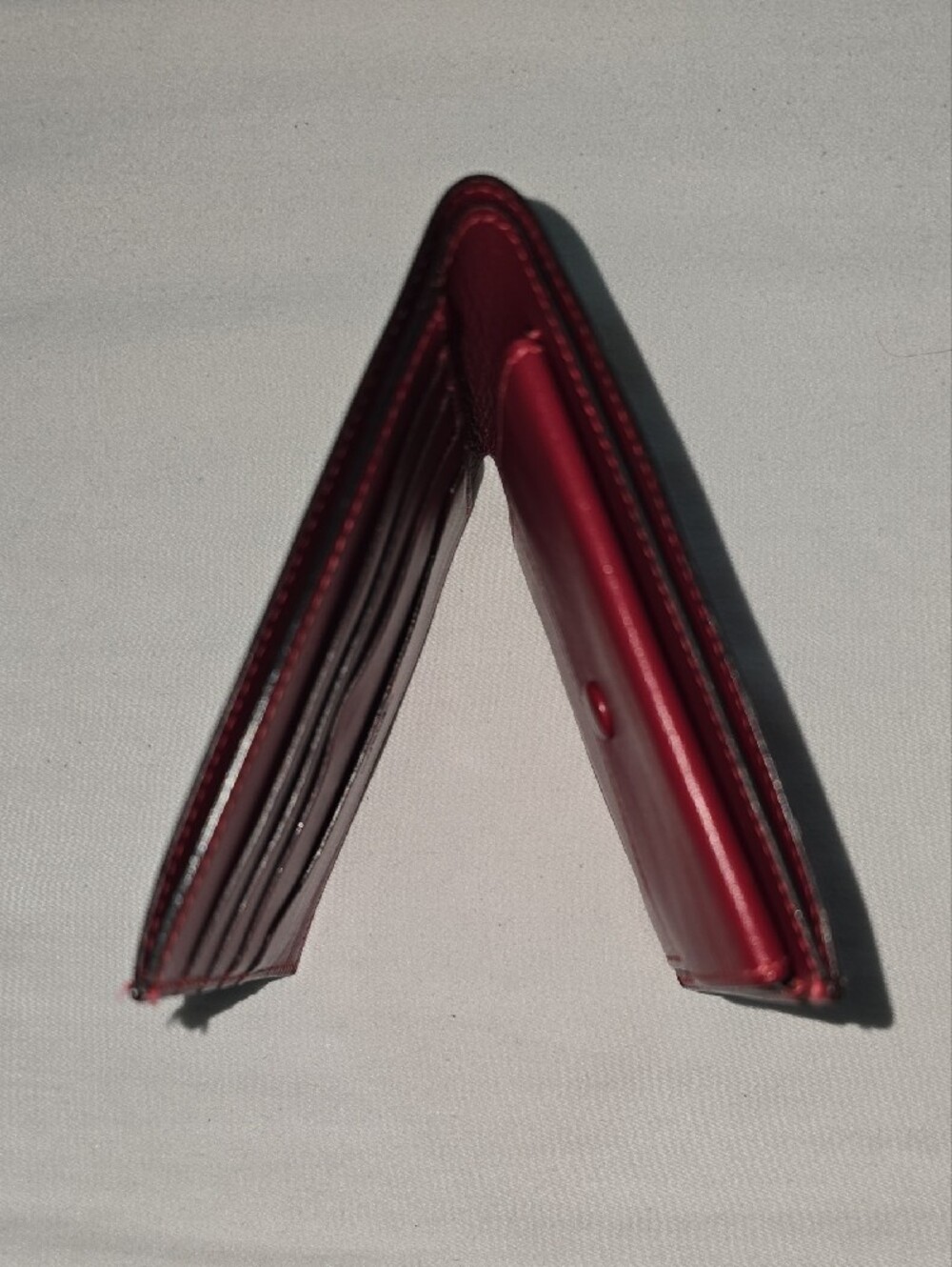Hermes Red Compact Leather BiFold Wallet - Picture 7 of 10